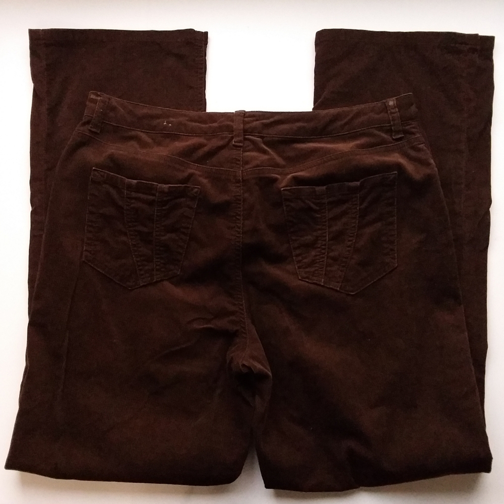 Chico's 2 choclate brown straight corduroy pants - Picture 4 of 10